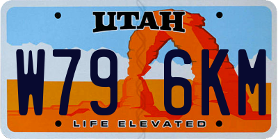 UT license plate W796KM