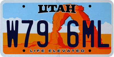 UT license plate W796ML