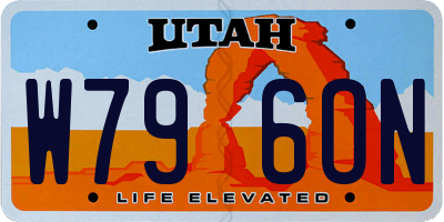 UT license plate W796ON