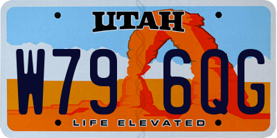 UT license plate W796QG