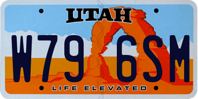 UT license plate W796SM