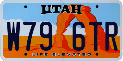 UT license plate W796TR