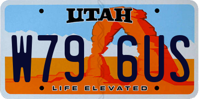 UT license plate W796US