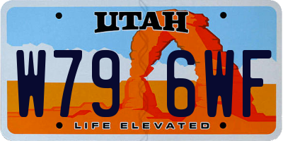 UT license plate W796WF