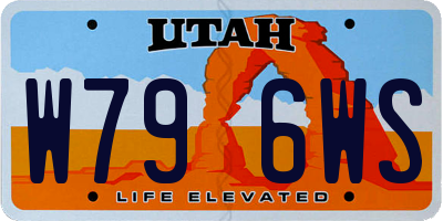 UT license plate W796WS