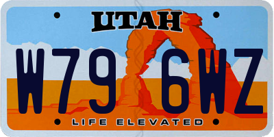 UT license plate W796WZ
