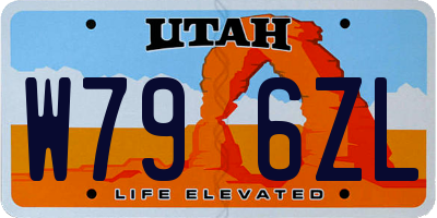 UT license plate W796ZL
