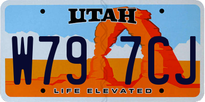 UT license plate W797CJ