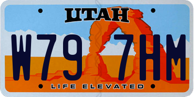 UT license plate W797HM