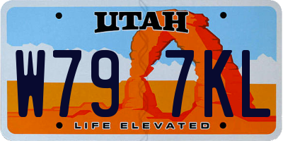UT license plate W797KL