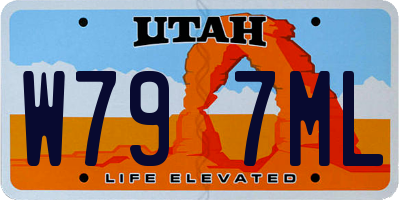 UT license plate W797ML