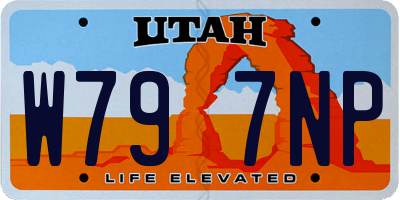 UT license plate W797NP