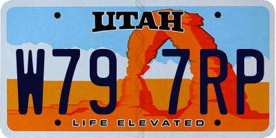 UT license plate W797RP