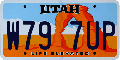 UT license plate W797UP