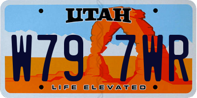 UT license plate W797WR