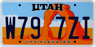 UT license plate W797ZI