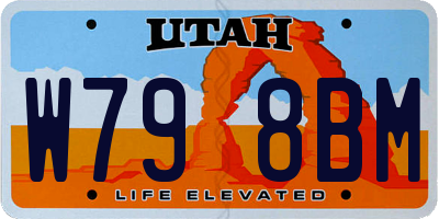 UT license plate W798BM