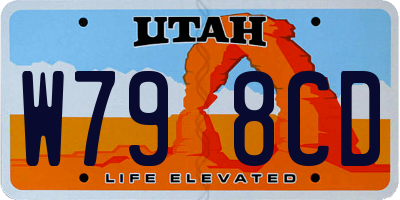 UT license plate W798CD