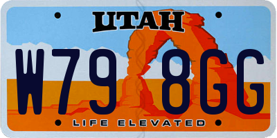 UT license plate W798GG