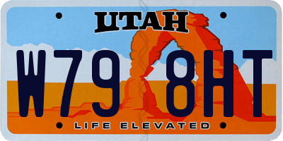 UT license plate W798HT