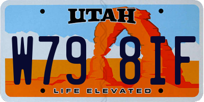 UT license plate W798IF