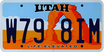 UT license plate W798IM
