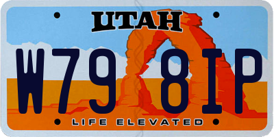 UT license plate W798IP