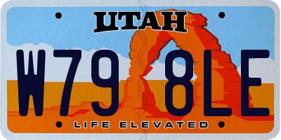 UT license plate W798LE