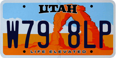 UT license plate W798LP
