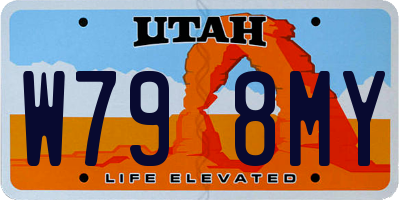 UT license plate W798MY