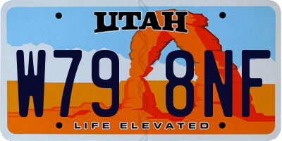 UT license plate W798NF