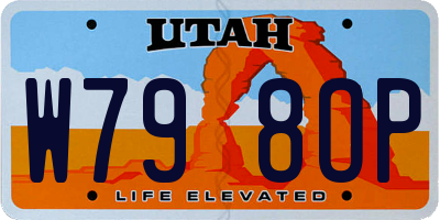 UT license plate W798OP