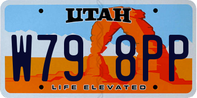 UT license plate W798PP