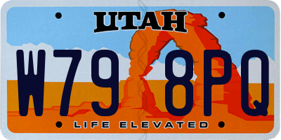UT license plate W798PQ
