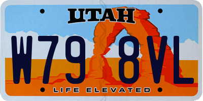 UT license plate W798VL