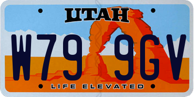 UT license plate W799GV