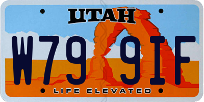 UT license plate W799IF