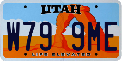 UT license plate W799ME