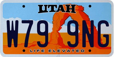 UT license plate W799NG