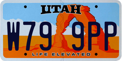 UT license plate W799PP