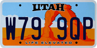 UT license plate W799QP