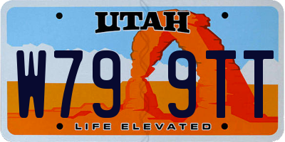 UT license plate W799TT