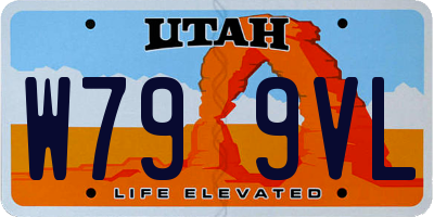 UT license plate W799VL
