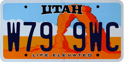 UT license plate W799WC