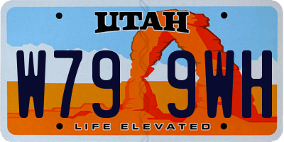 UT license plate W799WH