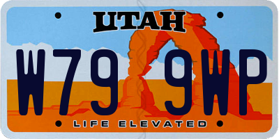 UT license plate W799WP