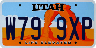UT license plate W799XP