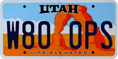 UT license plate W800PS