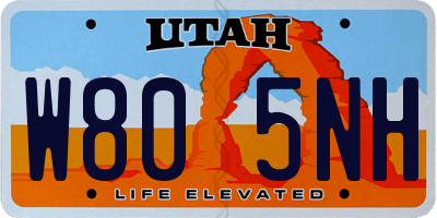 UT license plate W805NH