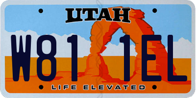 UT license plate W811EL